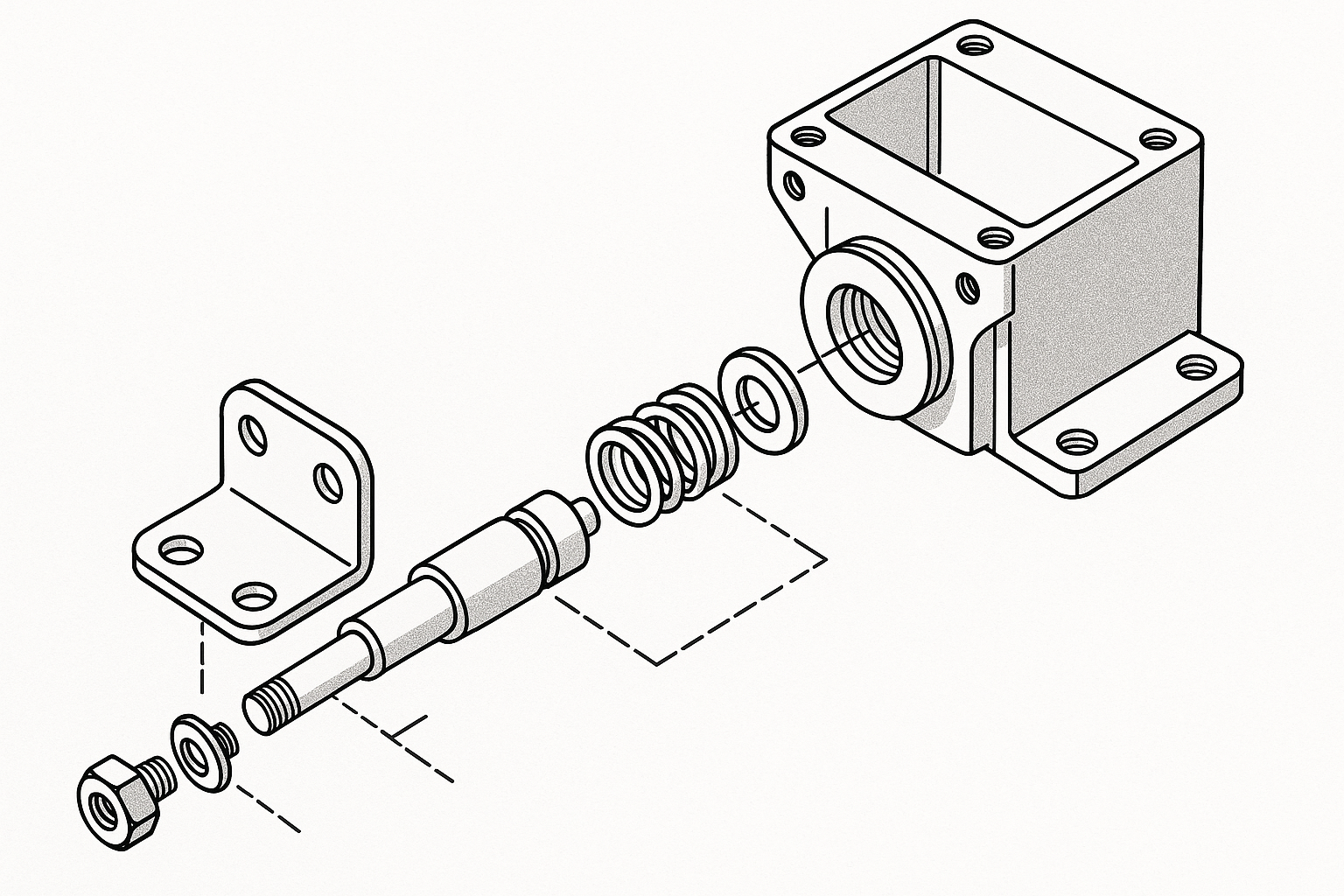 Mechanical assembly with several components