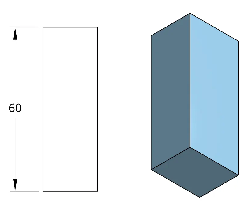 US-American Method 2 dimensioning example with dimension text oriented parallel to the title block